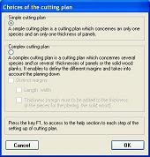 Choice of cutting plan