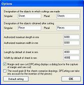 Options for metal sheets cutting optimization