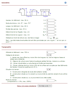 Calculateur-toiture