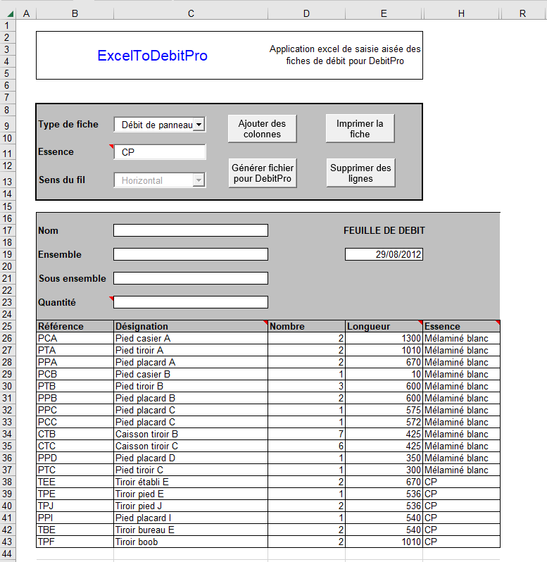 ExcelToOPCutting screenshot