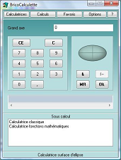 calculatrice surface d'ellipse