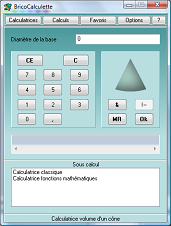 calculatrice volume de cne