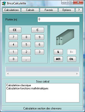 calculatrice section des chevrons