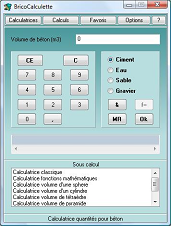 Calculatrice quantits pour bton