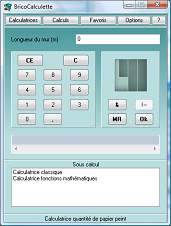 Calculatrice quantits pour papier peint