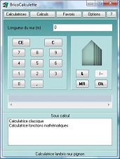 calculatrice linaire de lambris pour mur pignon